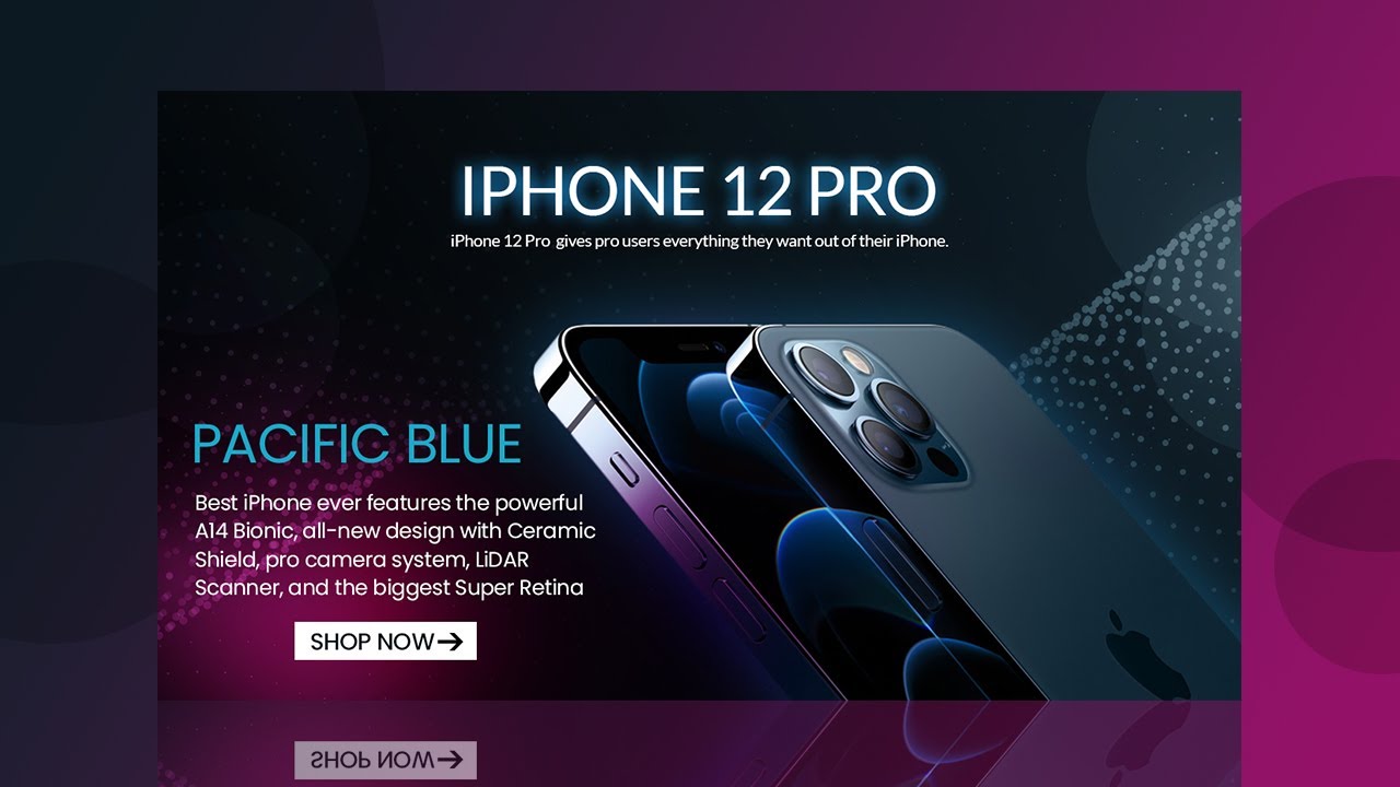 How To Create a Professional Banner | iPhone 12 Pro Banner Design | Photoshop Tutorial
