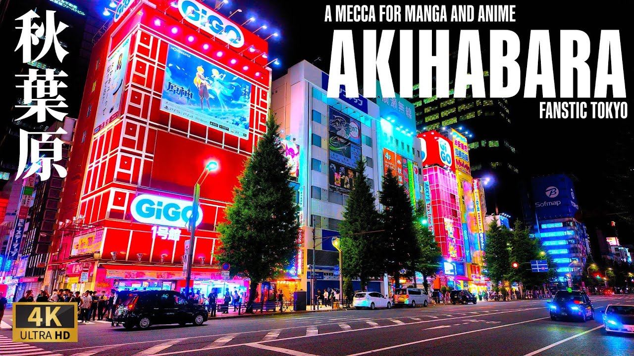 Tokyo Akihabara 4K Night Walk : A Mecca for Manga and Anime