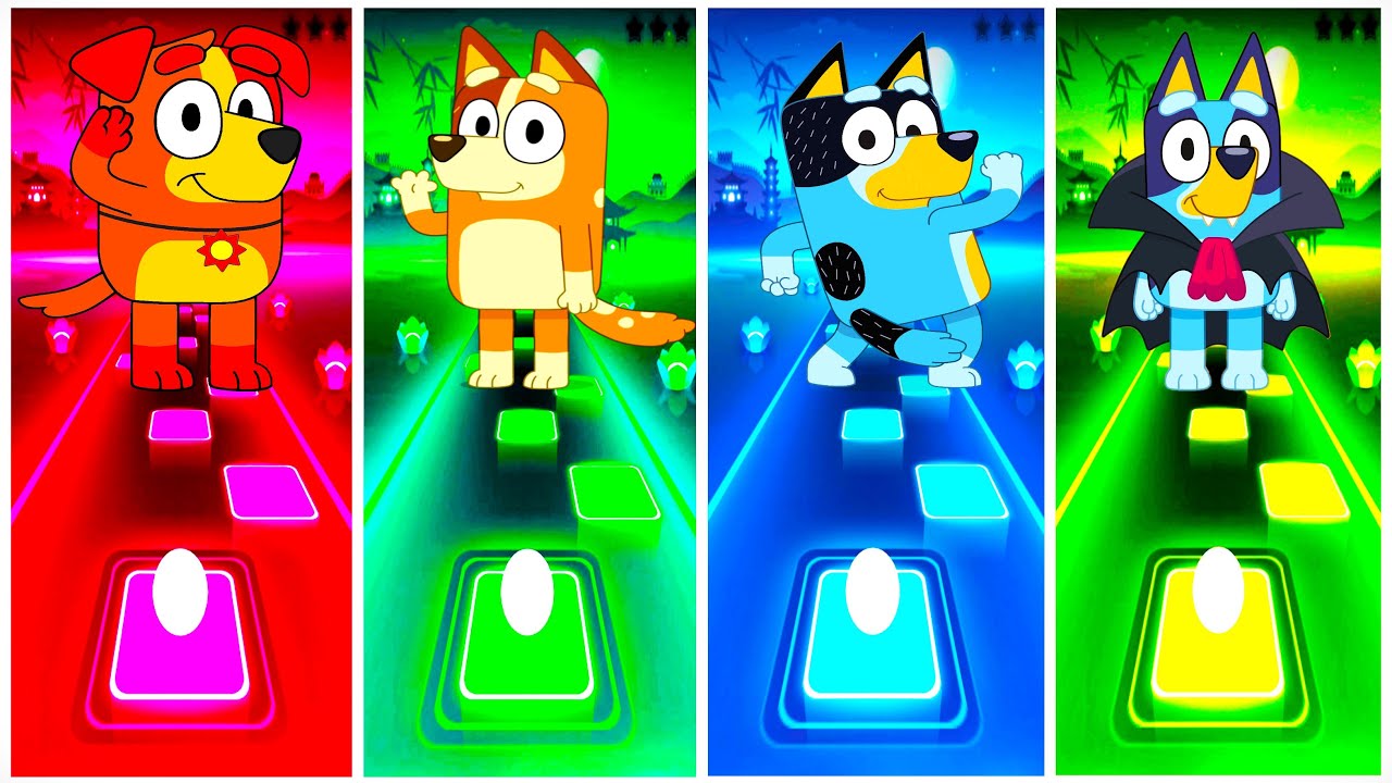 Bluey Magic vs Bluey Bingo Friends – Funny Moments | Tiles Hop Edm Rush Gameplay 