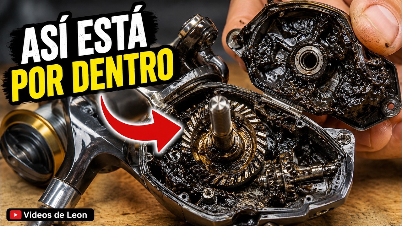 Mantenimiento del Carrete REEL limpieza y engrase 🐟 videos de Leon