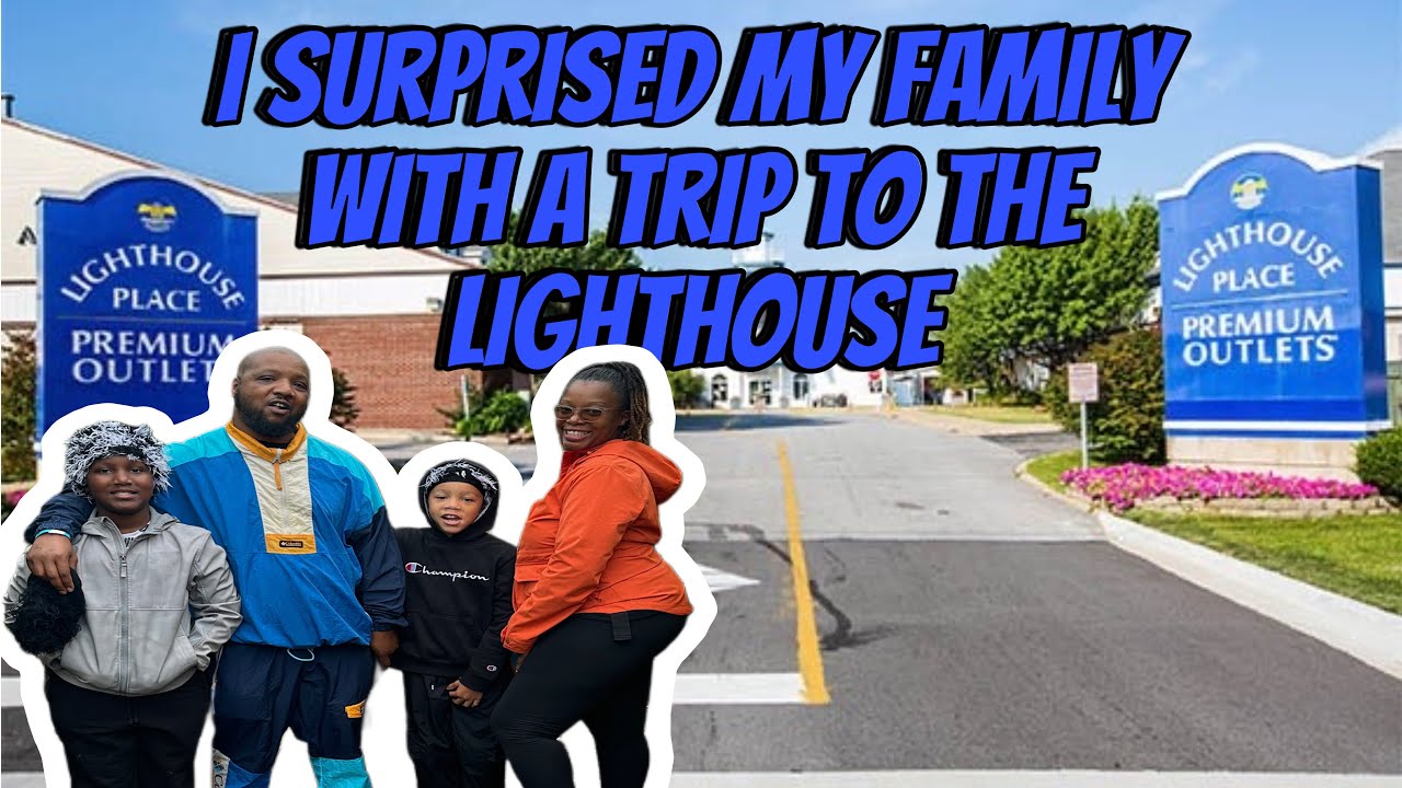 I surprised my family with a shopping trip to the Lighthouse Mall in Michigan City, Indiana
