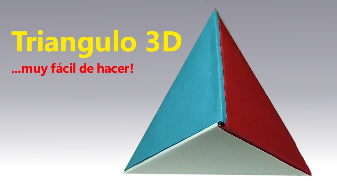 Como hacer Triángulo en 3D Origami - Fácil de hacer