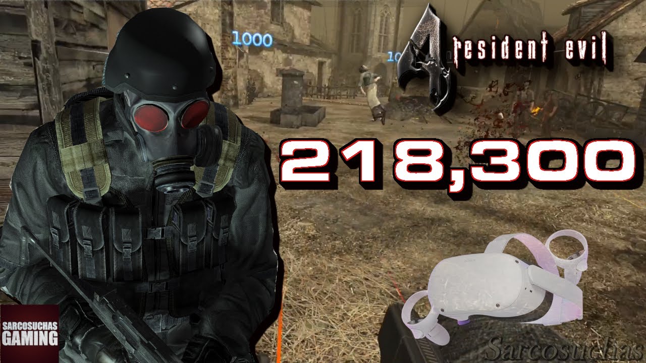 RE4 VR Mercenaries - HUNK - Village - 218,300