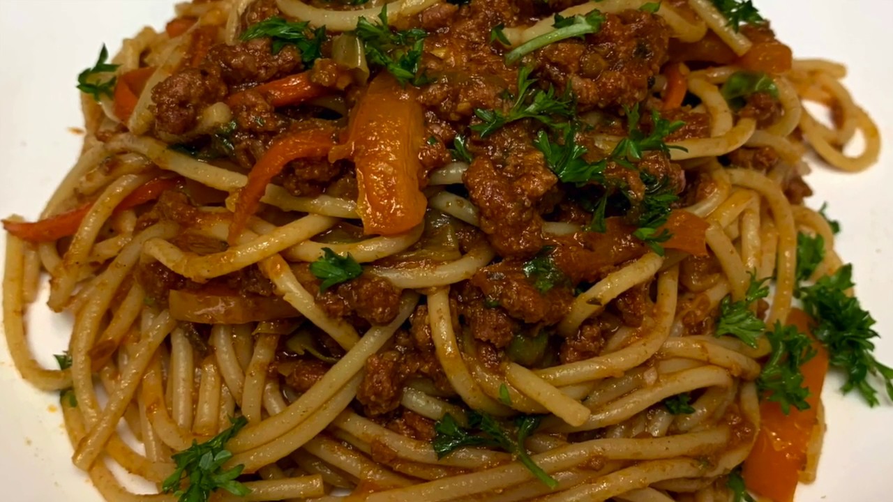 Kheema Noodles / Qeema Spaghetti | Pakistani Style Spaghetti with Ground Beef