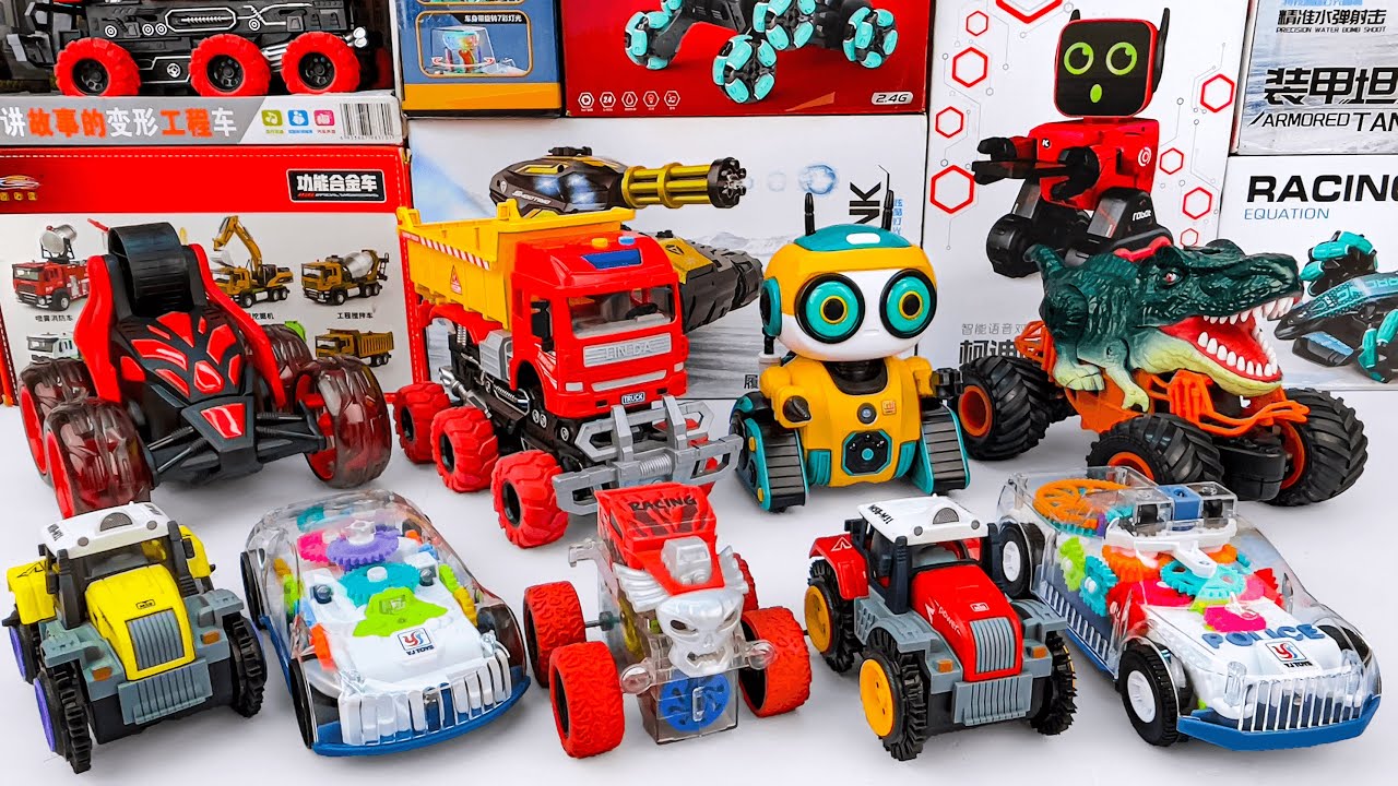 Unboxing RC) Stunt Car, MYX Ultramodern, Ficcug RC Intelligent Robot, RC Dinosaur Monster Truck
