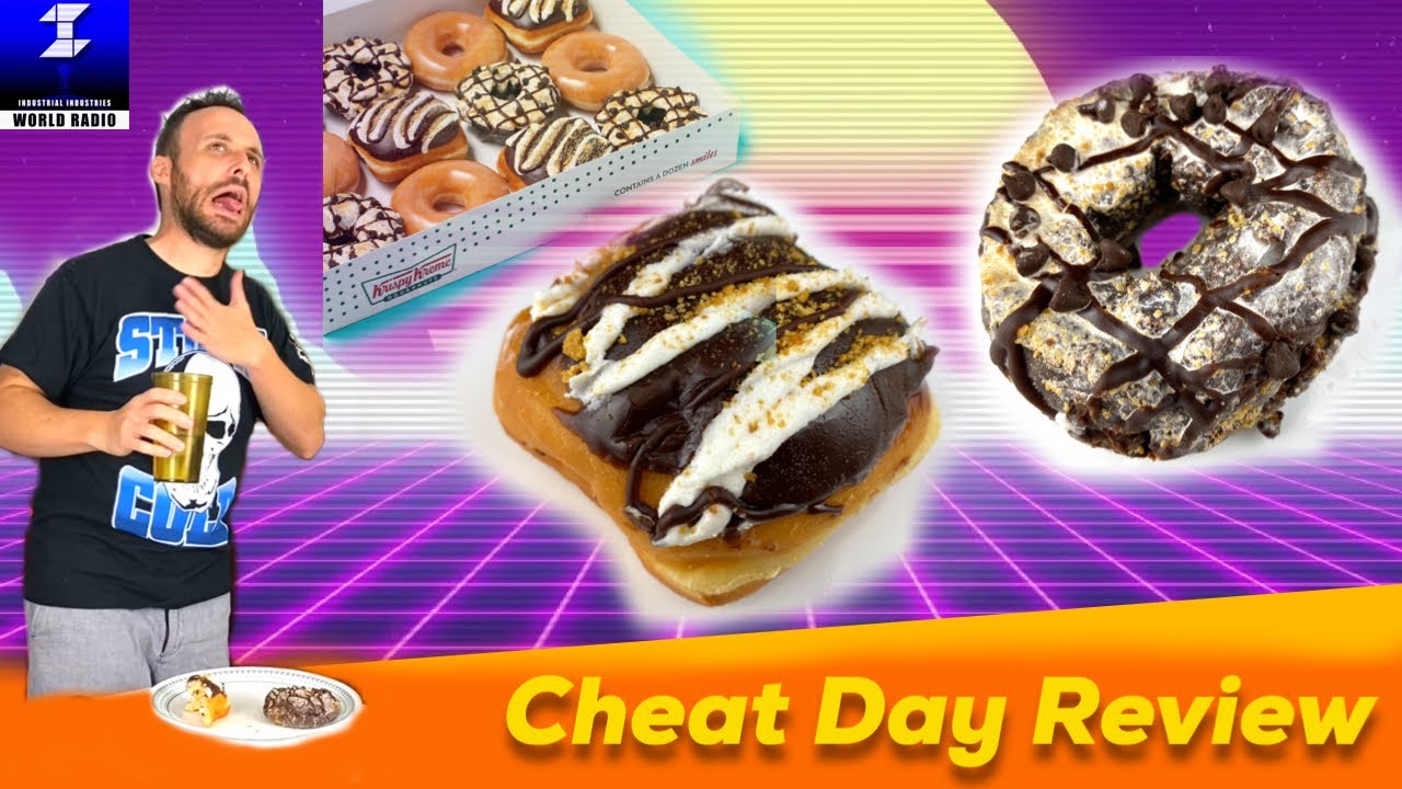 Krispy Kreme S&rsquo;mores Classic and S&rsquo;mores Fudge Cake Doughnuts Review New for 2021 | Hershey&rsquo;s Collab