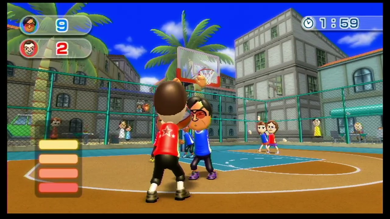 Wii Sports Resort   Basketball Samu Vs  Hiromasa level 2500