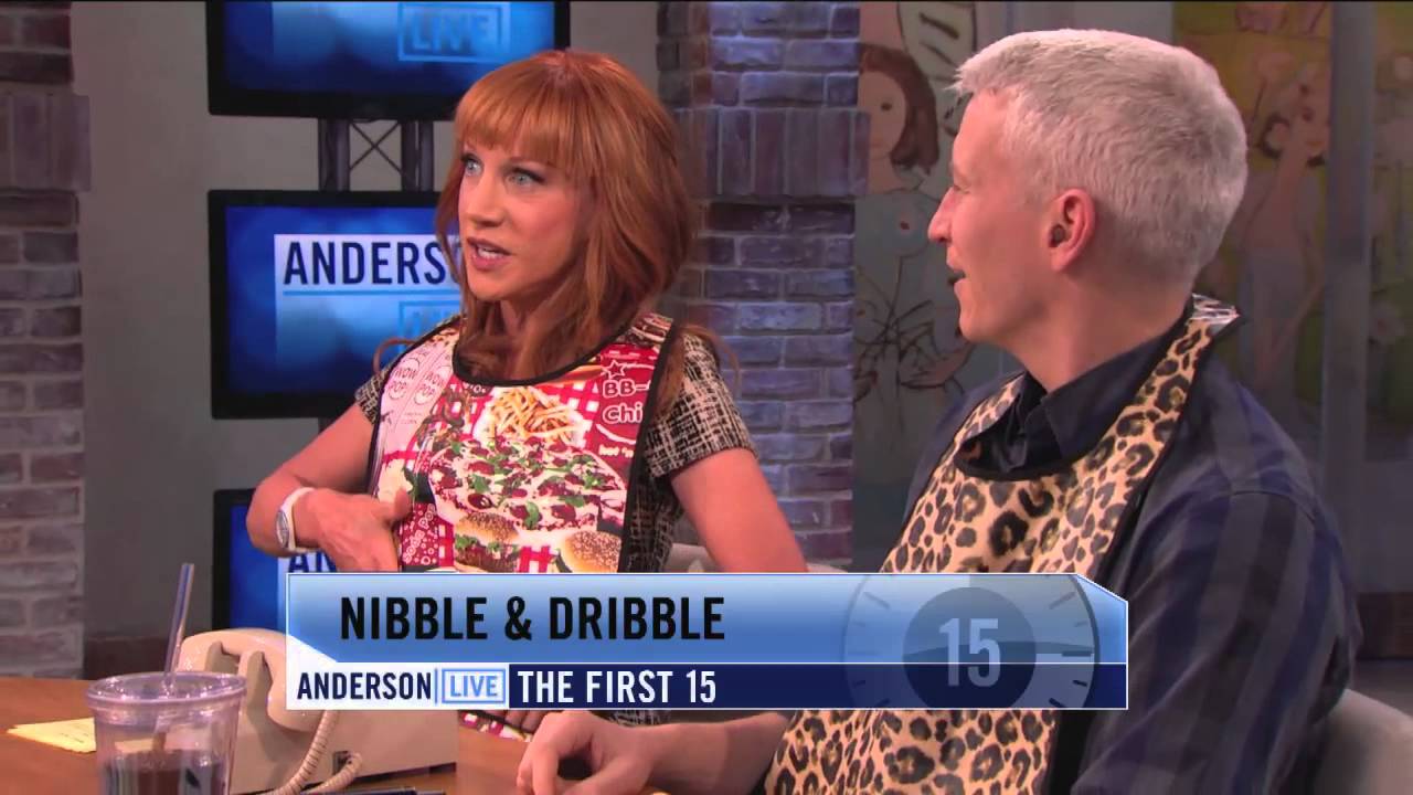 Kathy Griffin & Anderson Try Adult Bibs on for Size