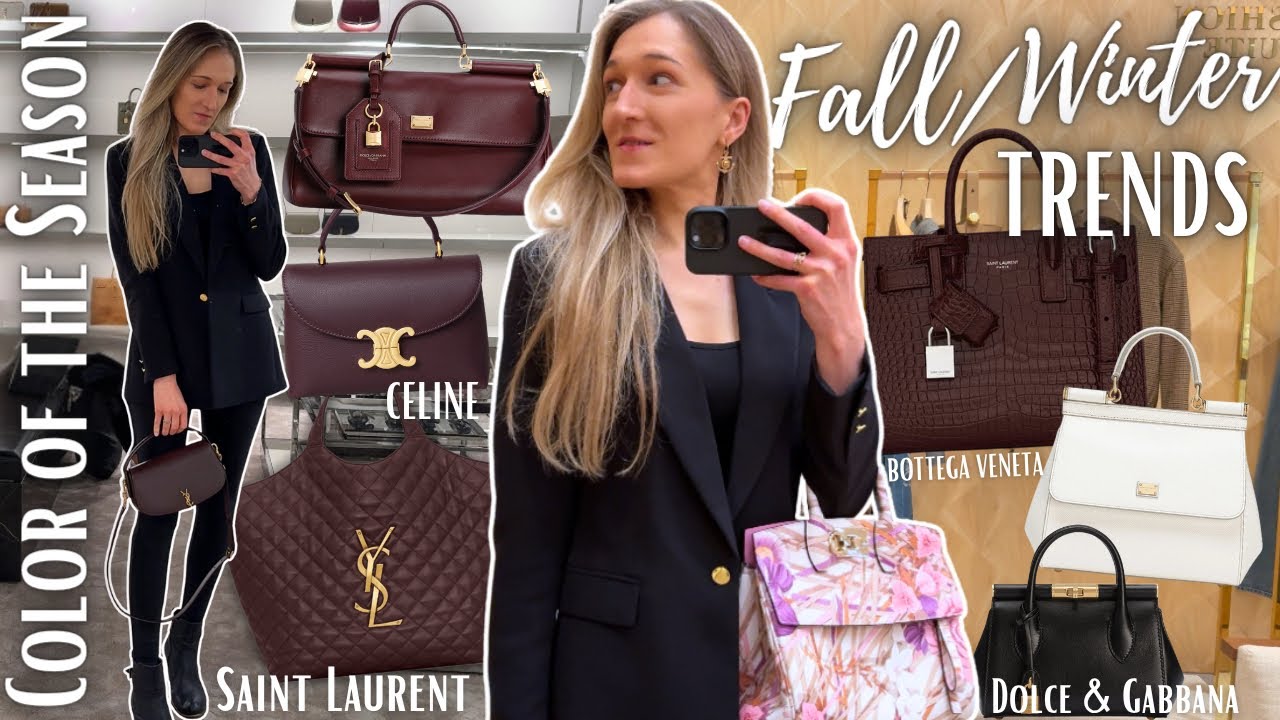 FALL TRENDS🍷 LUXURY SHOPPING VLOG - Saint Laurent, Celine, Dolce & Gabbana Sicily | Lesley Adina