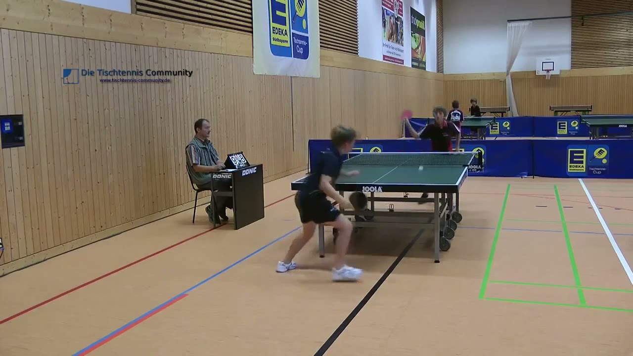 Tischtennis 2  EDEKA S&uuml;dbayern Tischtennis Cup Jonas Schmid vs  Peter Westermeier mp4