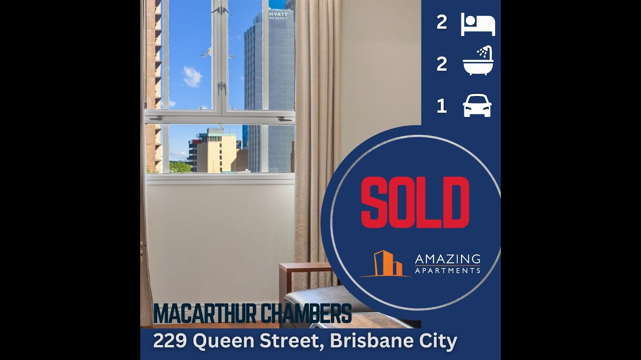 SOLD!! - 2x2x1 - in the heritage listed MacArthur Chambers Apartments