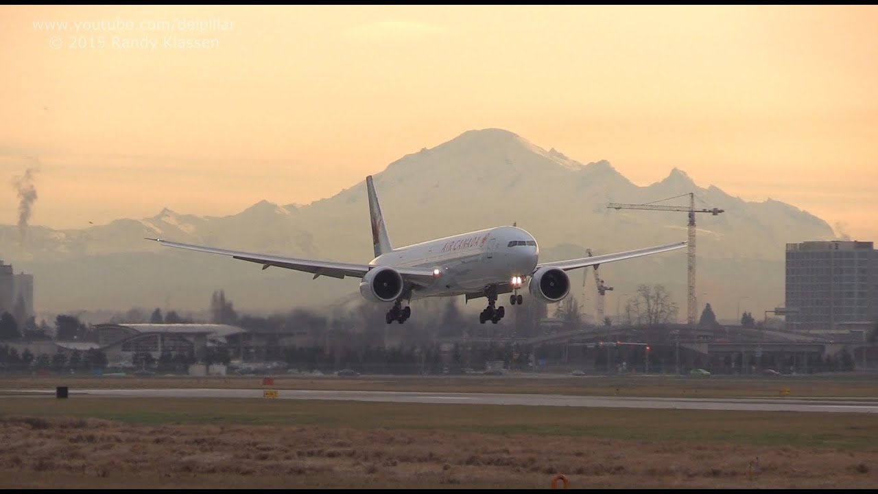 Morning heavies, Qantas, Air Canada, Japan Airlines landing at YVR