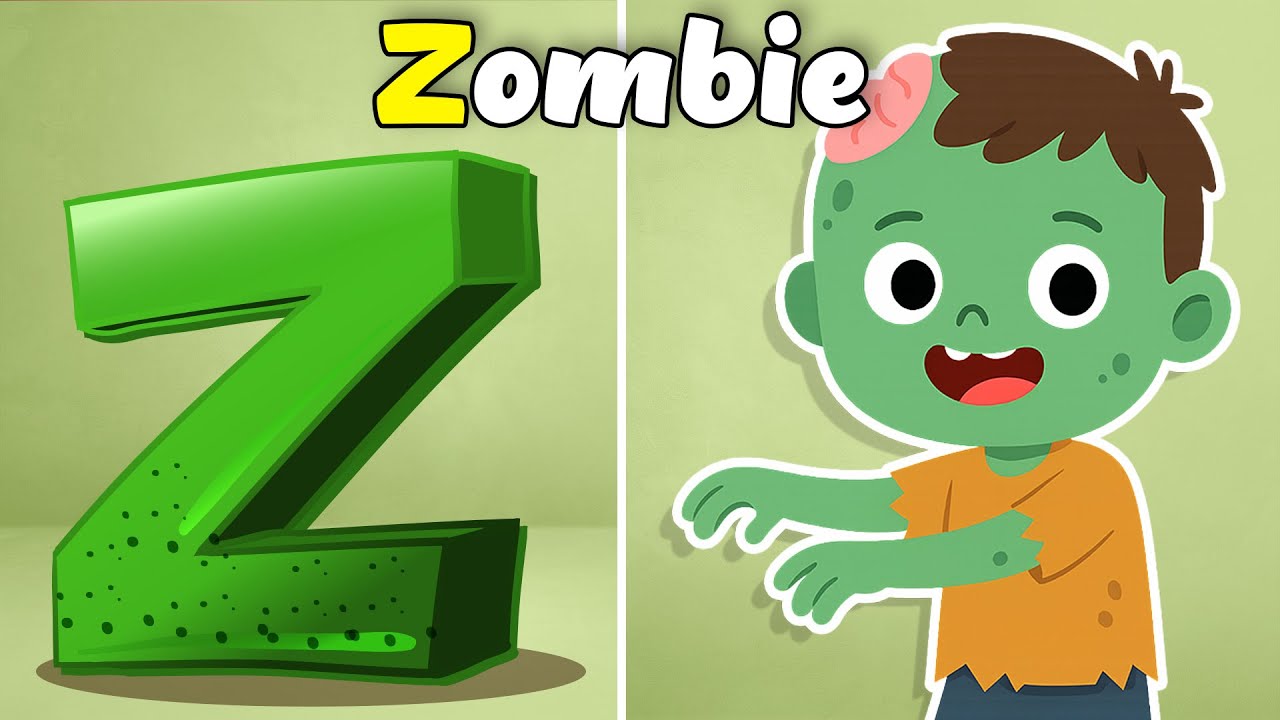 Хэллоуинская азбука для детей 🎃 | Учим алфавит с милыми и жуткими персонажами