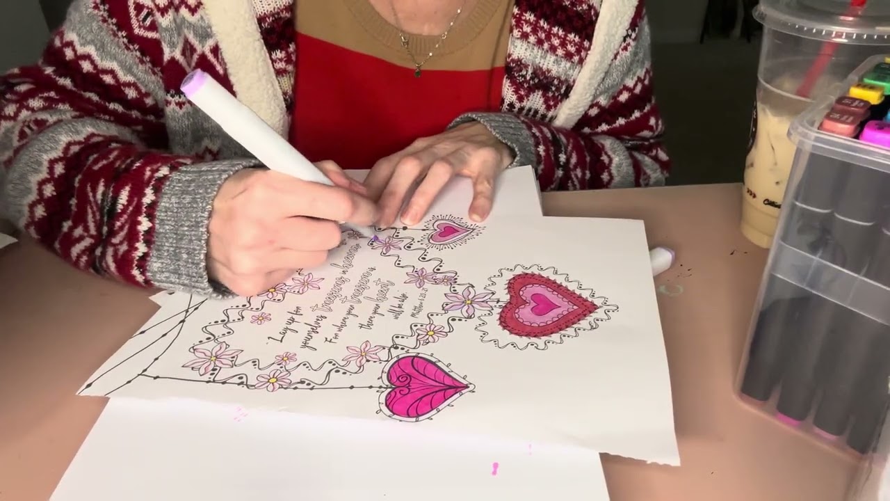 Heart coloring book