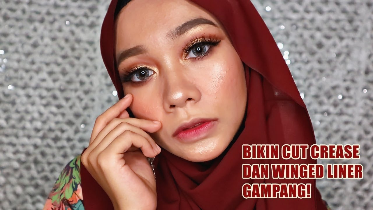 SIMPLE CUT CREASE & WINGED LINER + NYOBAIN MAYBELLINE CUSHION ULTRA COVER | iykaliyka