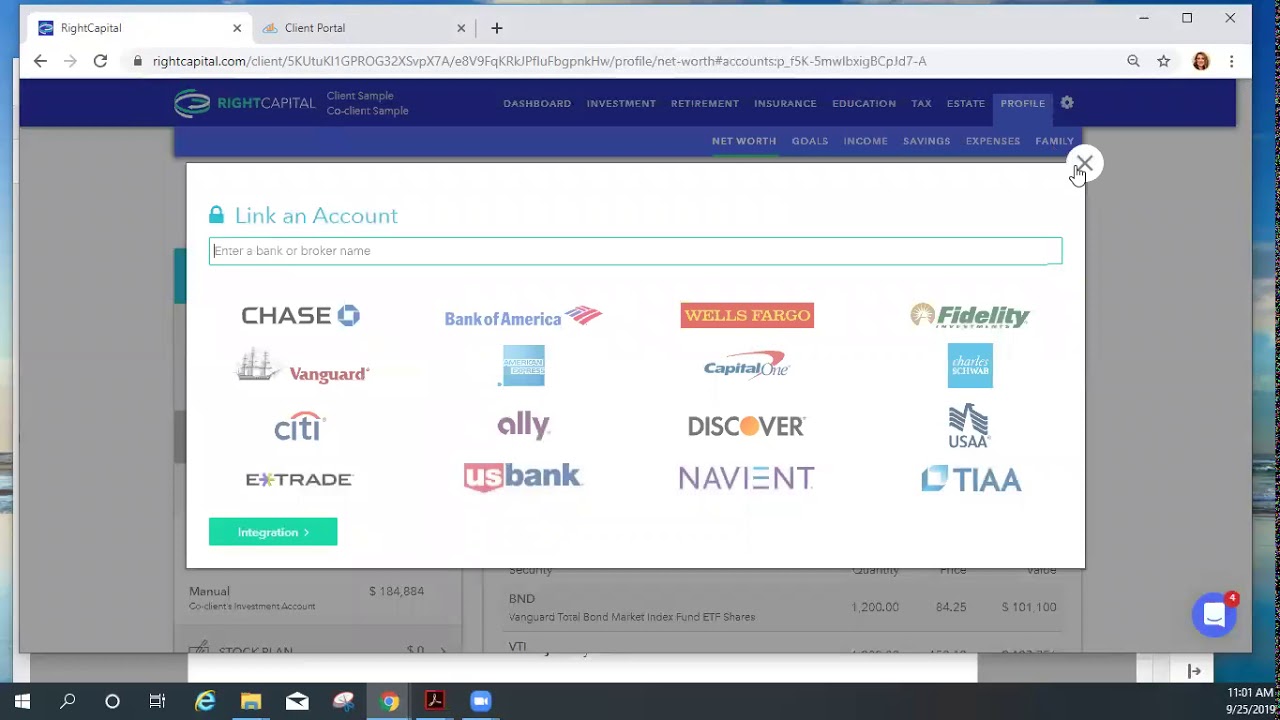 Sample Client Overview Client Portals & FinPlan