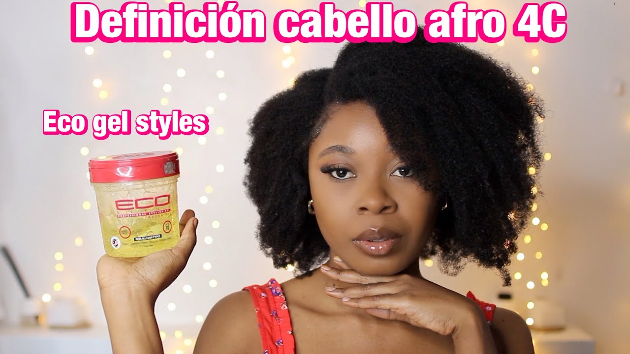 Definición del cabello afro 4C con eco gel styles || definición en cabello afro corto