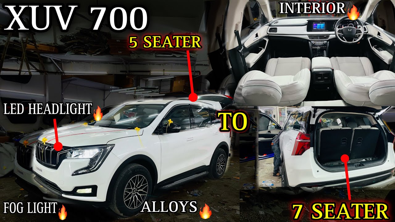 Mahindra XUV 700 Modifications ✅ax7 headlight in mx✅xuv700 modified✅xuv700✅xuv700 mx modified to ax