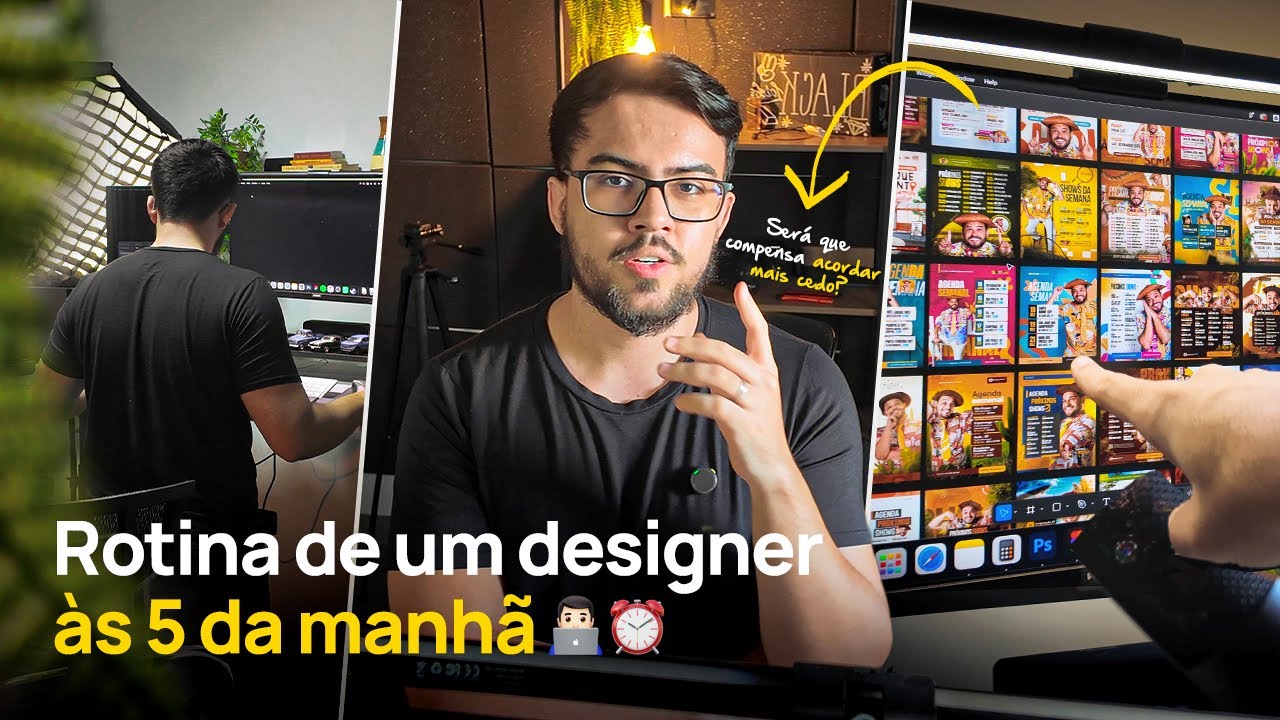 Acordando 5 da manhã, fechando clientes e organizando portfólio | Rotina como Designer