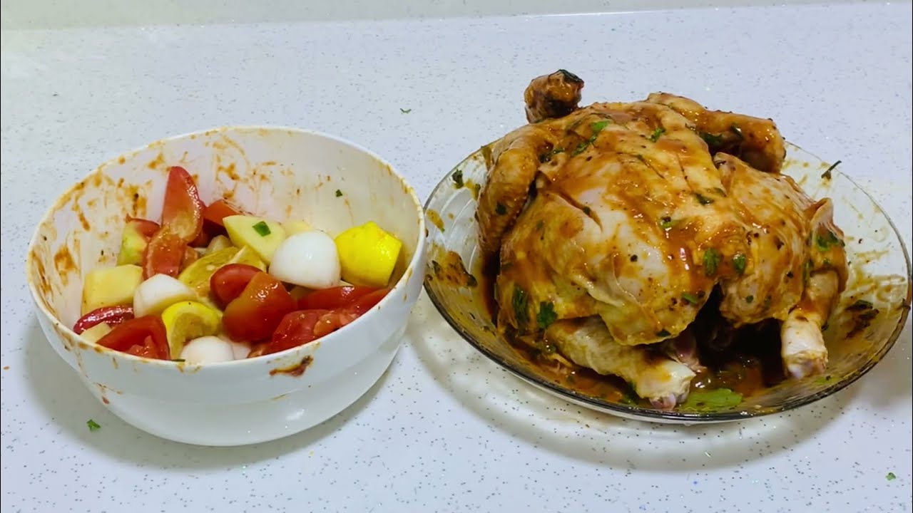 مريشكى برژا و به فرن دجاج بل فرن mreshke brzhaw BBQ chiken