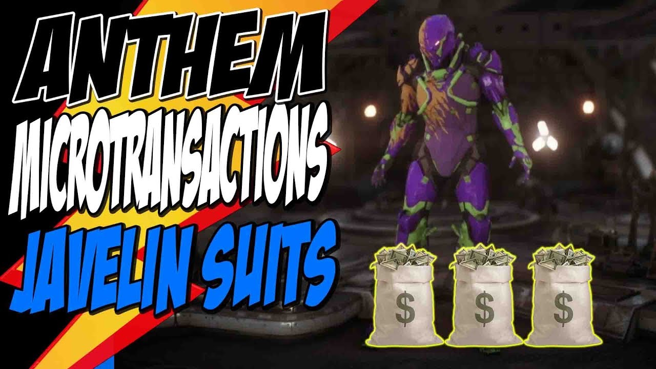 Anthem Microtransactions How they WORK and HOW to PURCHASE JAVELIN SUITS and More
