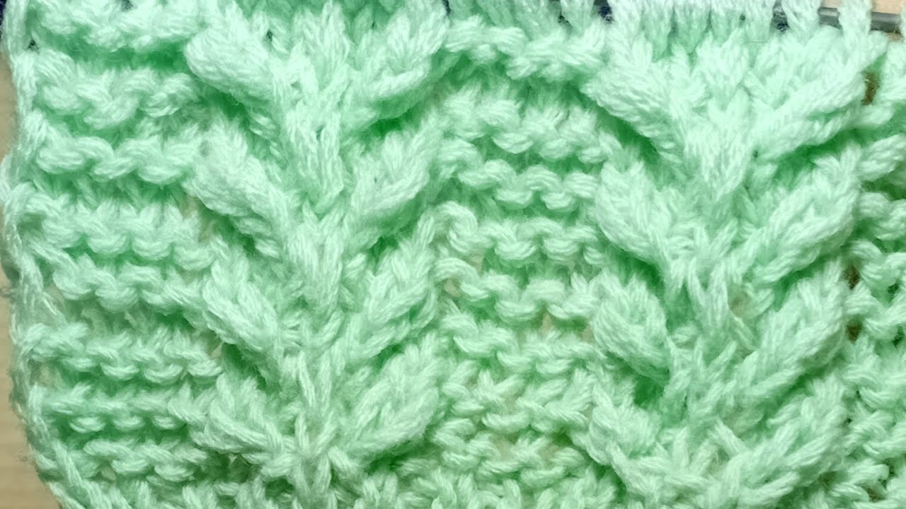 Вяжем роскошный, объёмный узор для шарфов,свитеров,кофточек.We кknit a luxurious, airy pattern. 