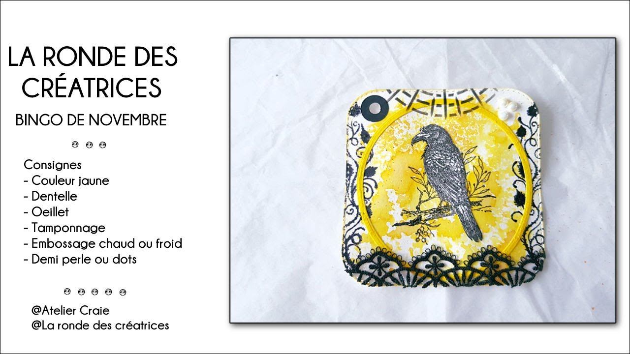 323 - BINGO DE NOVEMBRE POUR LA RONDE DES CRÉATRICES@ateliercraie-Sandrine