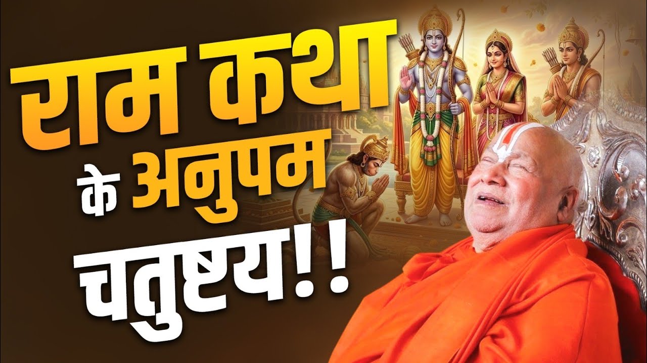 राम कथा के अनुपम चतुष्टय!! #jagadgururambhadrachryajimaharajji #tulsipeeth #ramji 