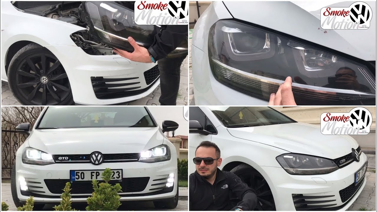Golf 7 Headlights Remove | Far Sökümü | Replace Headlights (Ampül Değişimi) | H7 Cree Led | Bixenon