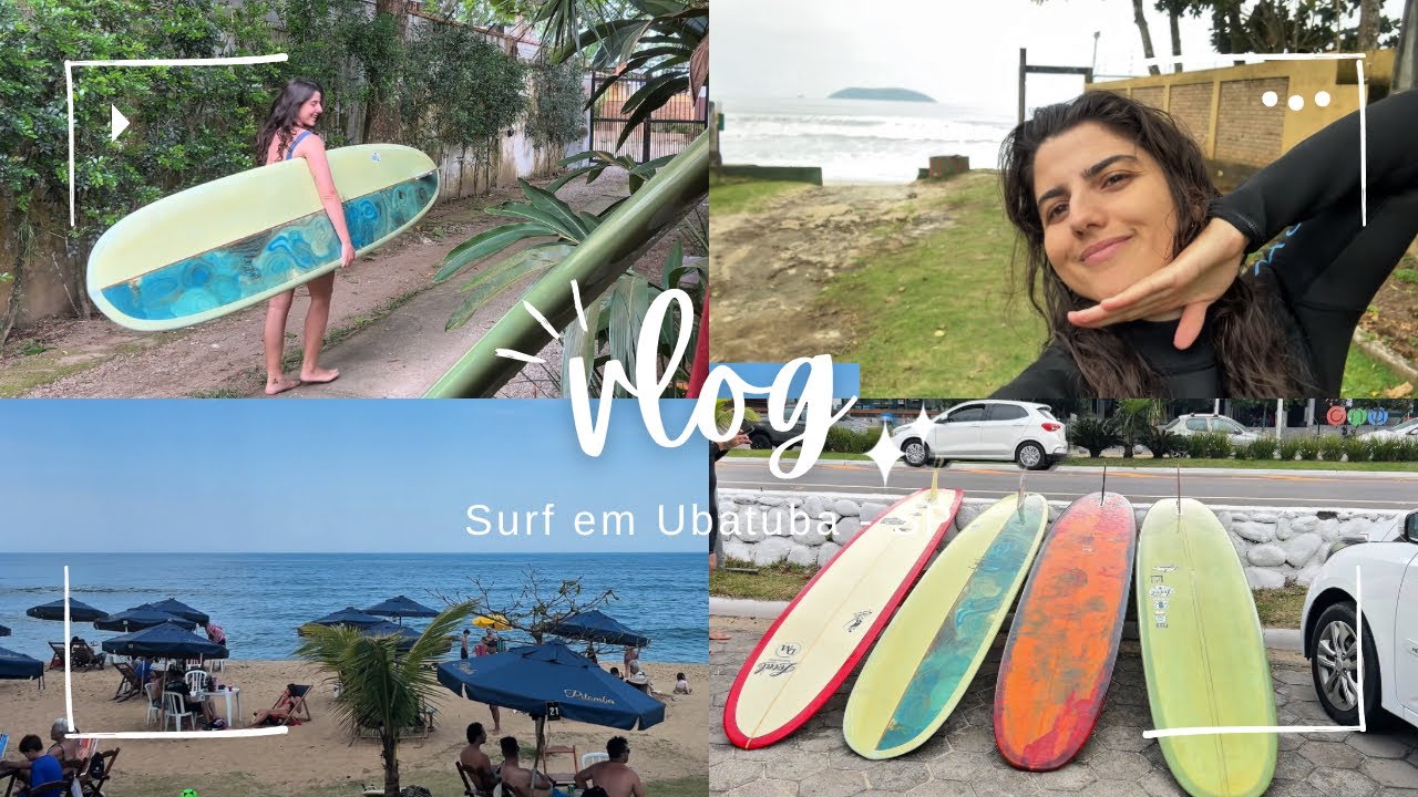 dias leves em Ubatuba, com surf e bons momentos com amigos ✨