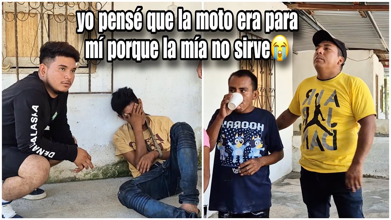 CASPIROL llorando por la moto de CHINO pensó que era regalo para el todos se rieron😄