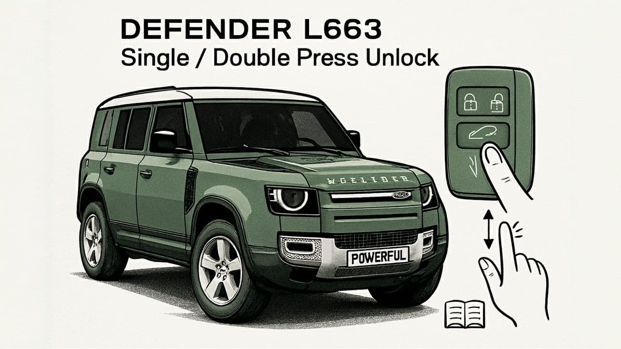 Как настроить разблокировку одинарным/двойным нажатием на Land Rover Defender L663