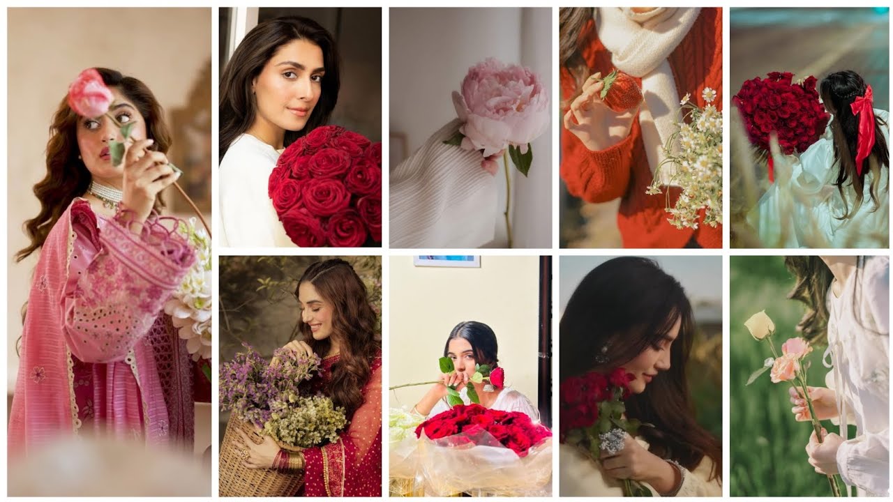 🌸 40+ Flower Girl DPZ 🌼 | Aesthetic No Name DP | Calm Music | Best WhatsApp Wallpaper 2025 🌷