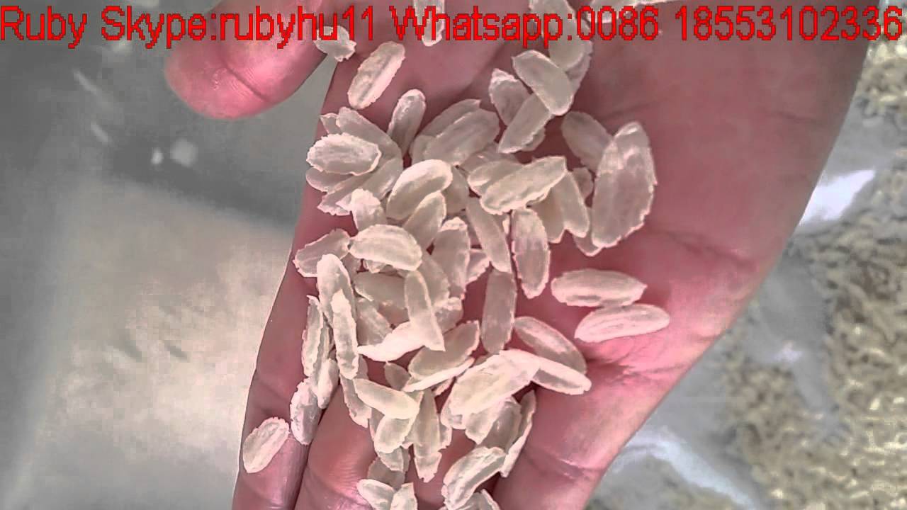 Indian long shape rice flakes making machine made in China.