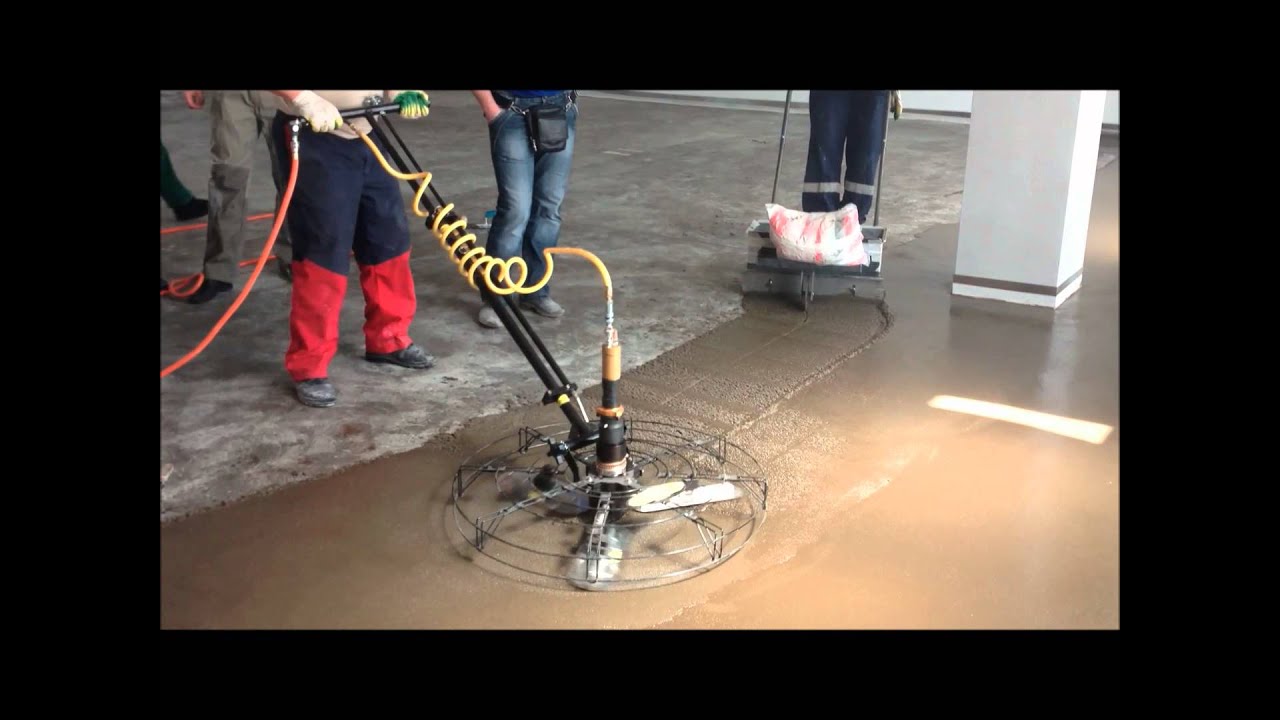 Ucrete UD200 Installation using a HoverTrowel by Sofis M, Moscow, Russia