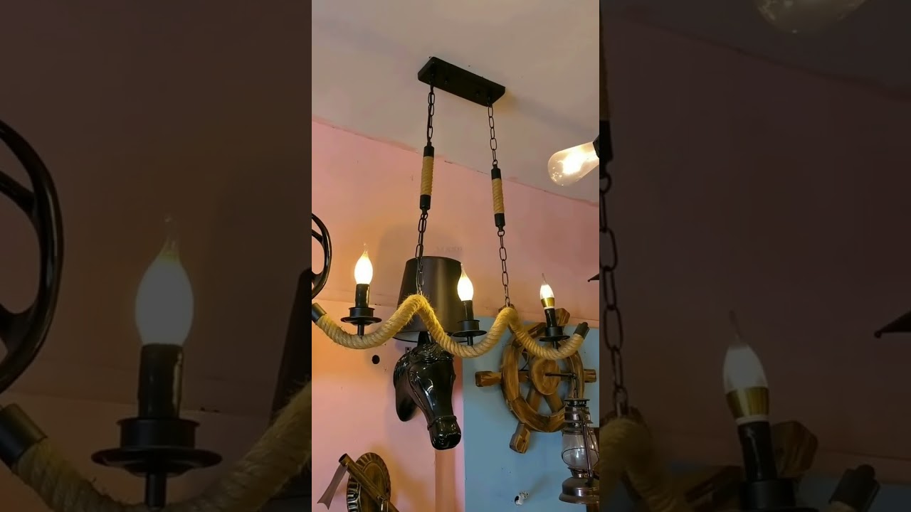 Vintage deco hemp rope design pendant lamp.#deco #vintage #hemprope #lamp