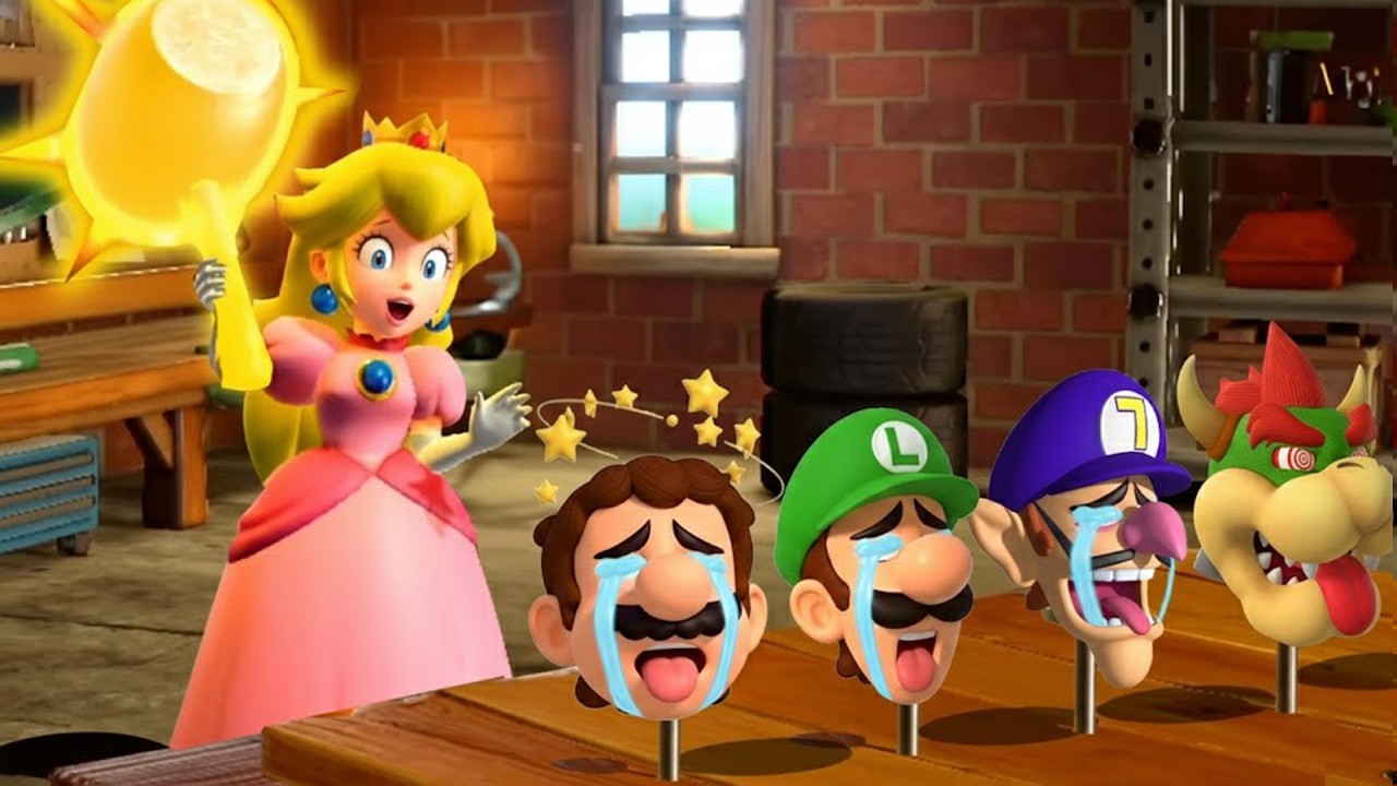 Super Mario Party Jamboree Minigames - Peach VS Mario VS Luigi VS Bowser (Hardest Difficulty)