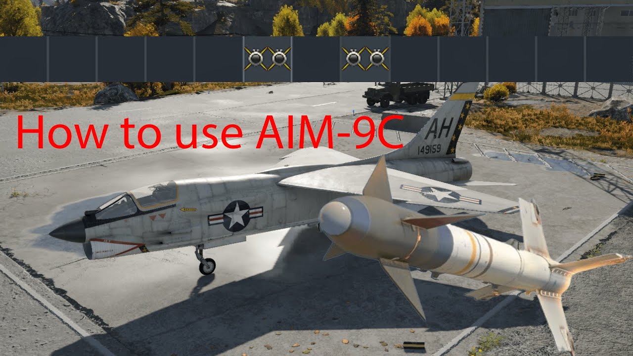 How to use radar missiles F8E war thunder (AIM-9C) [TUTORIAL]
