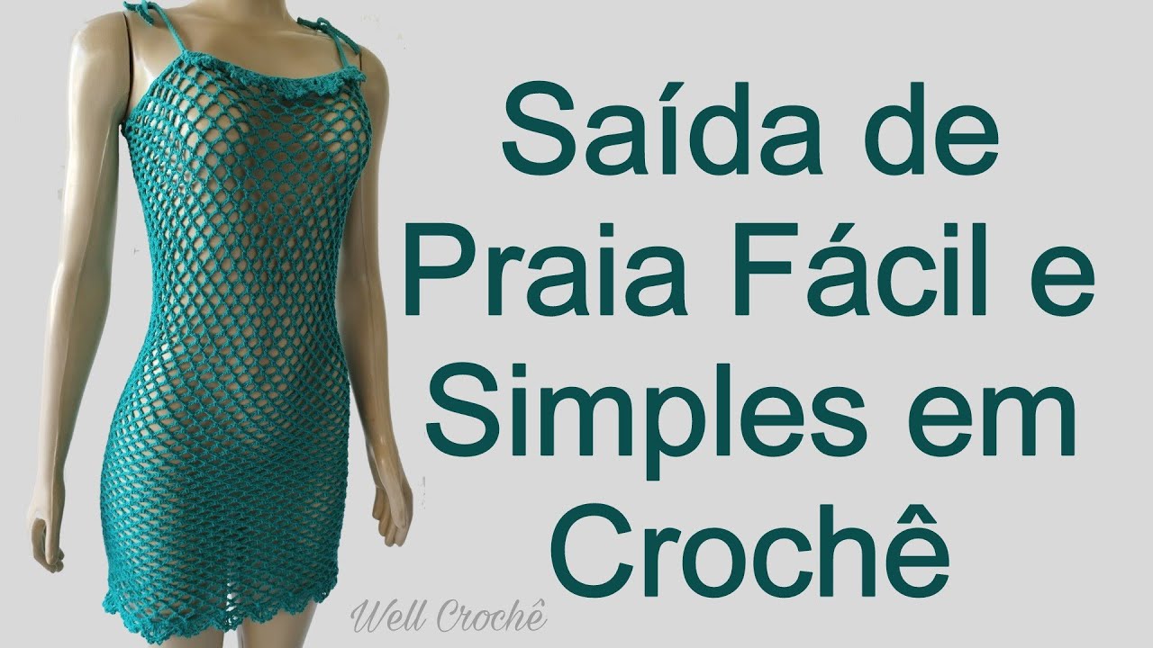 Saída de Praia Fácil e Simples em Crochê