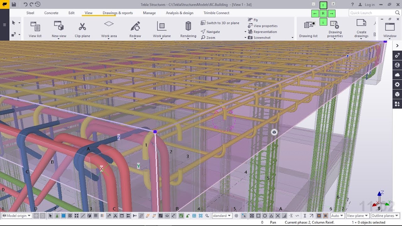 How to quickly Reinforce One way and Two way Slab | Tekla Structures
