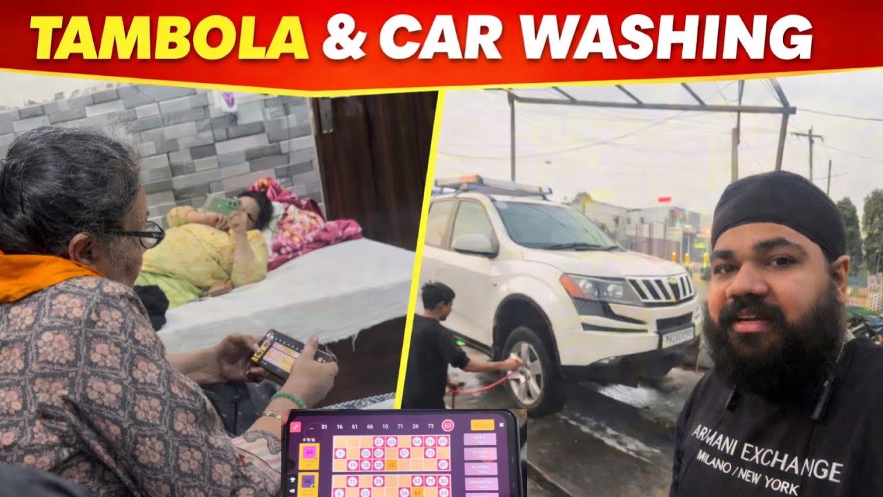 Family Fun Day 🎲 Playing Tambola + Washing My Car Before Our International Trip 🚗✈️