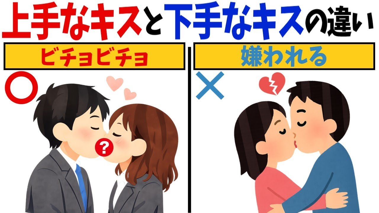 【9割が間違い】こういう正しいキスをすれば女は落ちます【恋愛心理学/恋愛雑学】