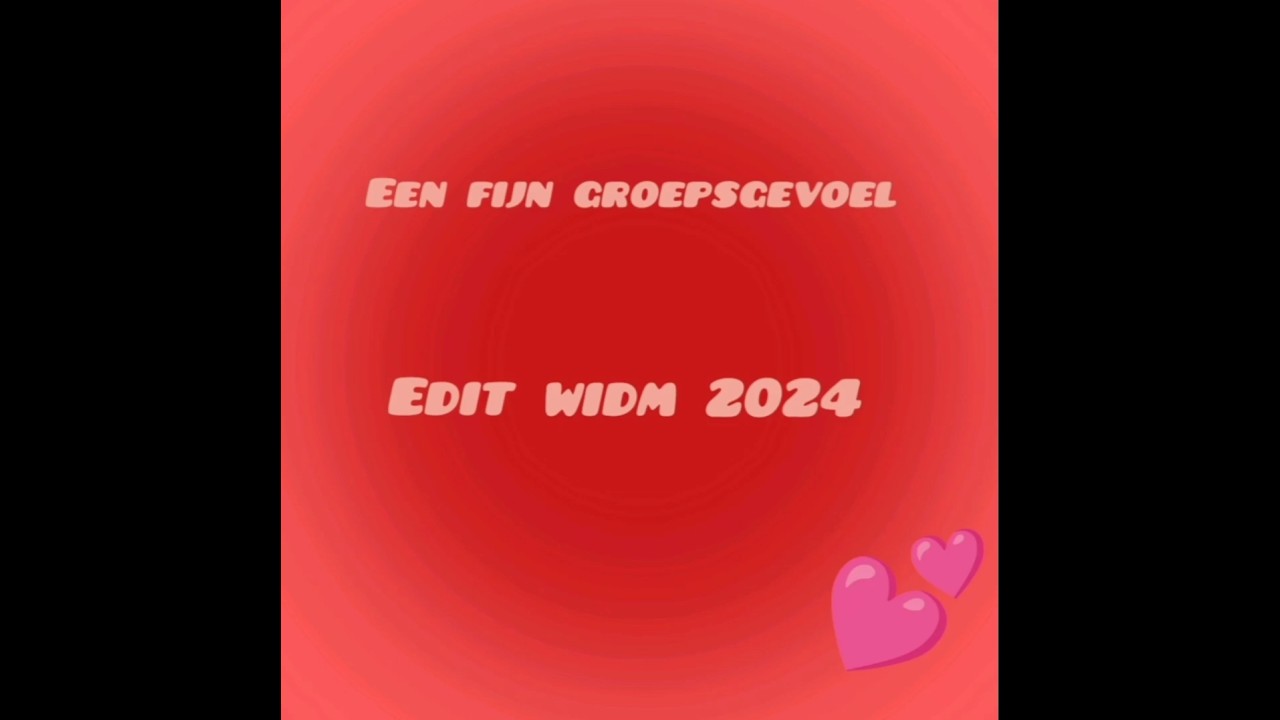 Een fijn groepsgevoel ✨️edit widm 2024✨️