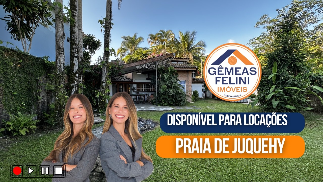 Casa charmosa com jardim na Praia de Juquehy