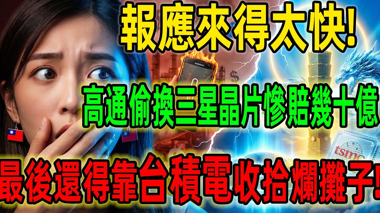 報應來得太快！高通偷換三星晶片慘賠幾十億，手機燙到全球用戶暴動！最後還得靠台積電收拾爛攤子！揭秘台積電讓美國人低頭的三張王牌