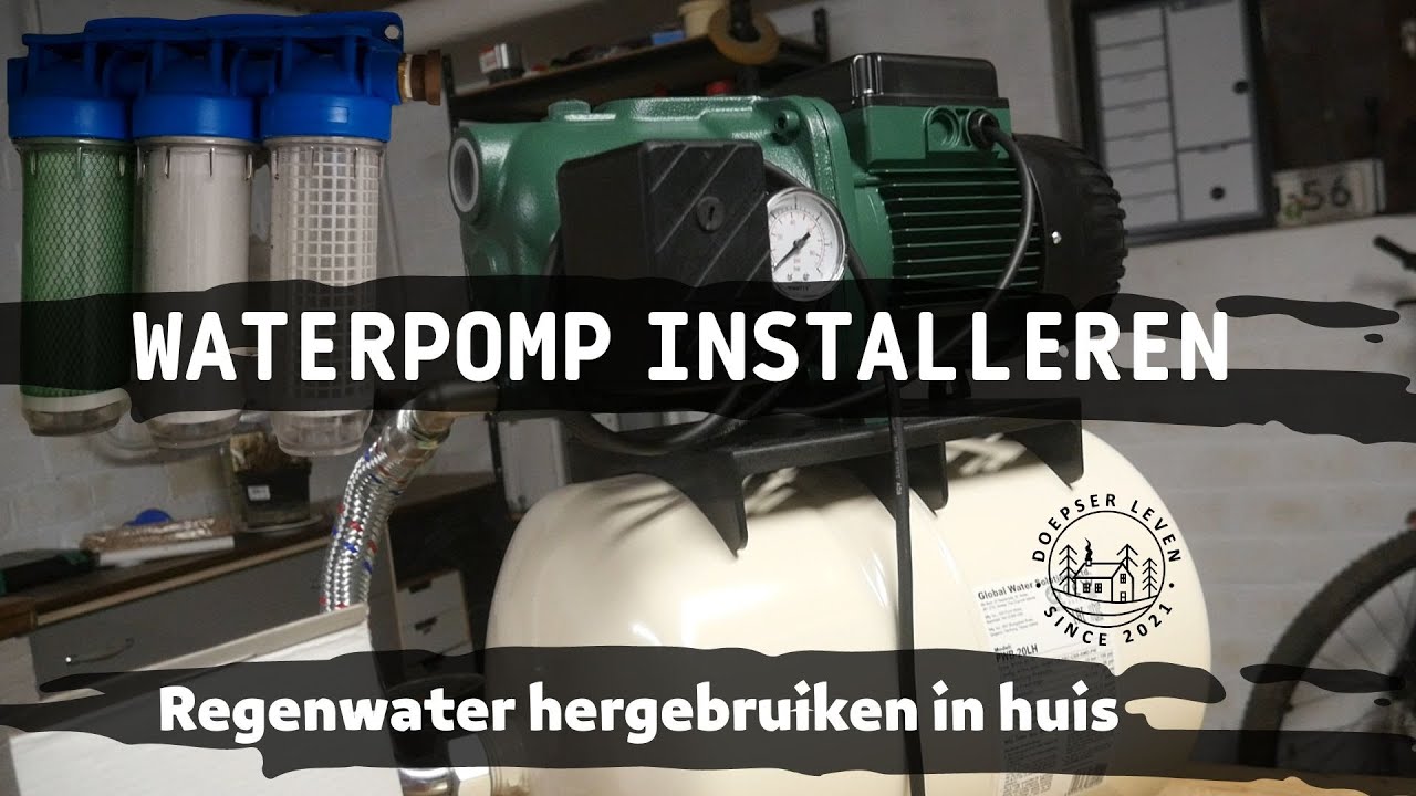 Regenwaterpomp installeren op WC en Wasmachine (regenwater recuperatie)