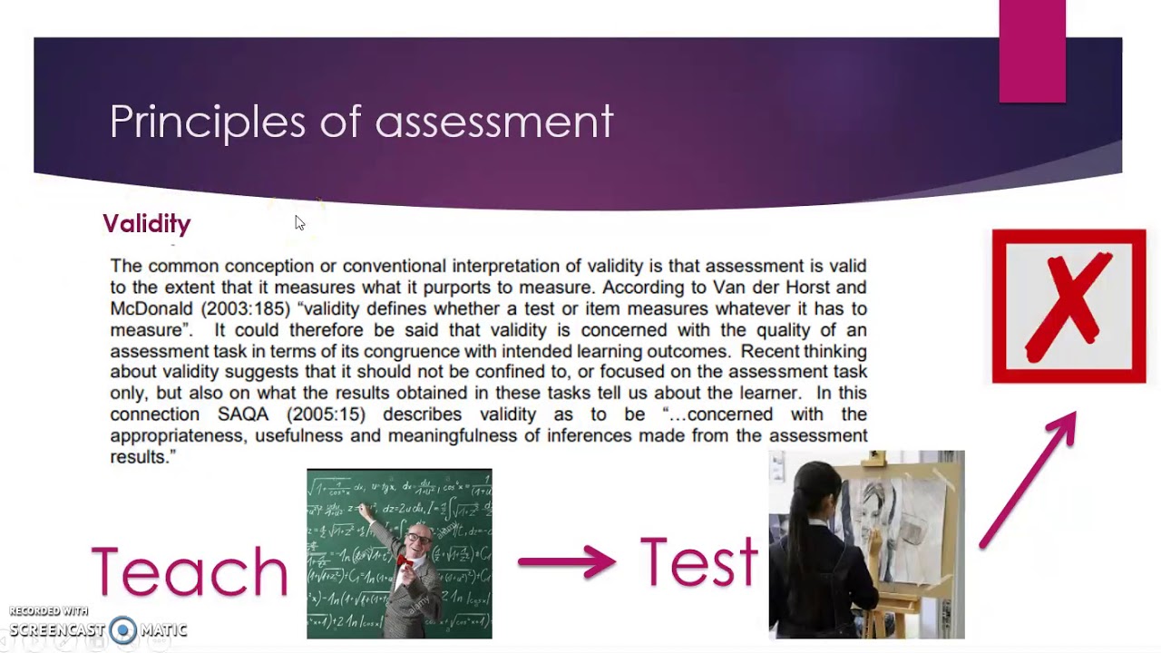 Principles of assessment