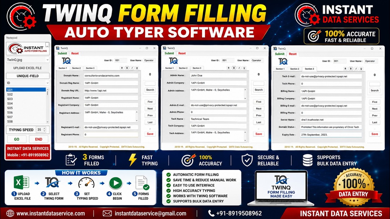 TwinQ Form Filler & Auto Typer Software