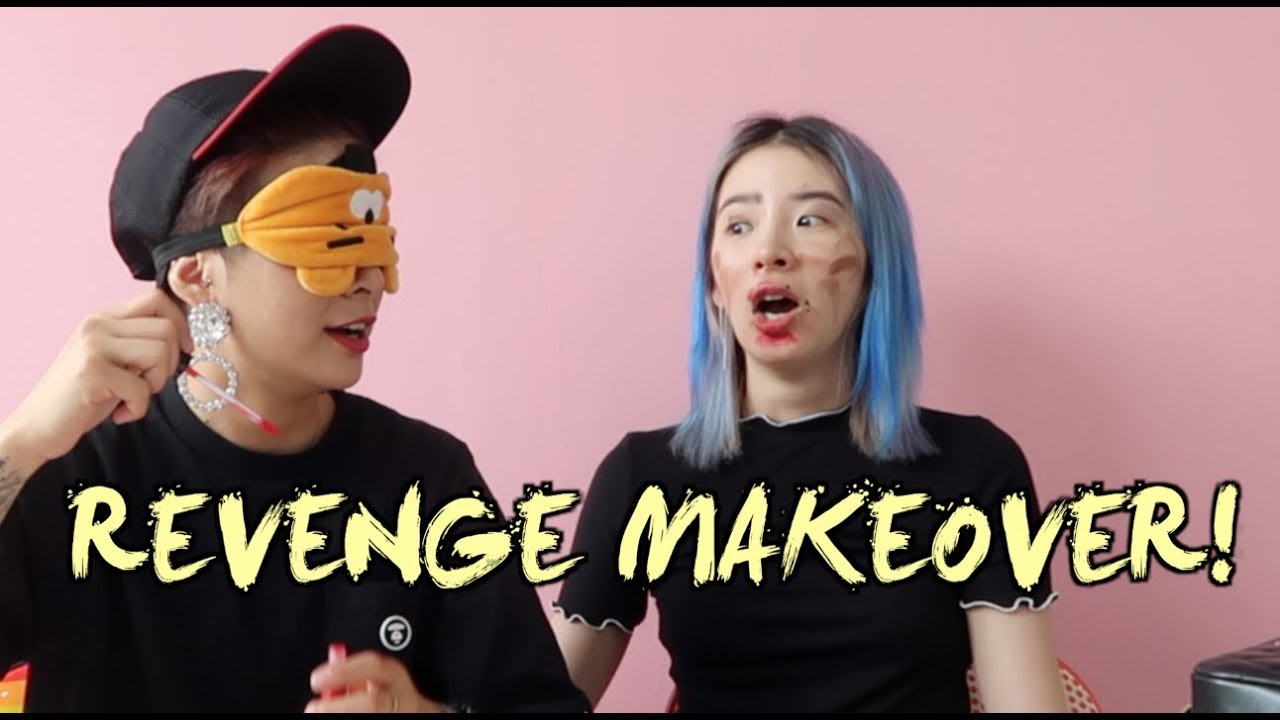 REVENGE MAKEOVER ON IRENEISGOOD... BLINDFOLDED!