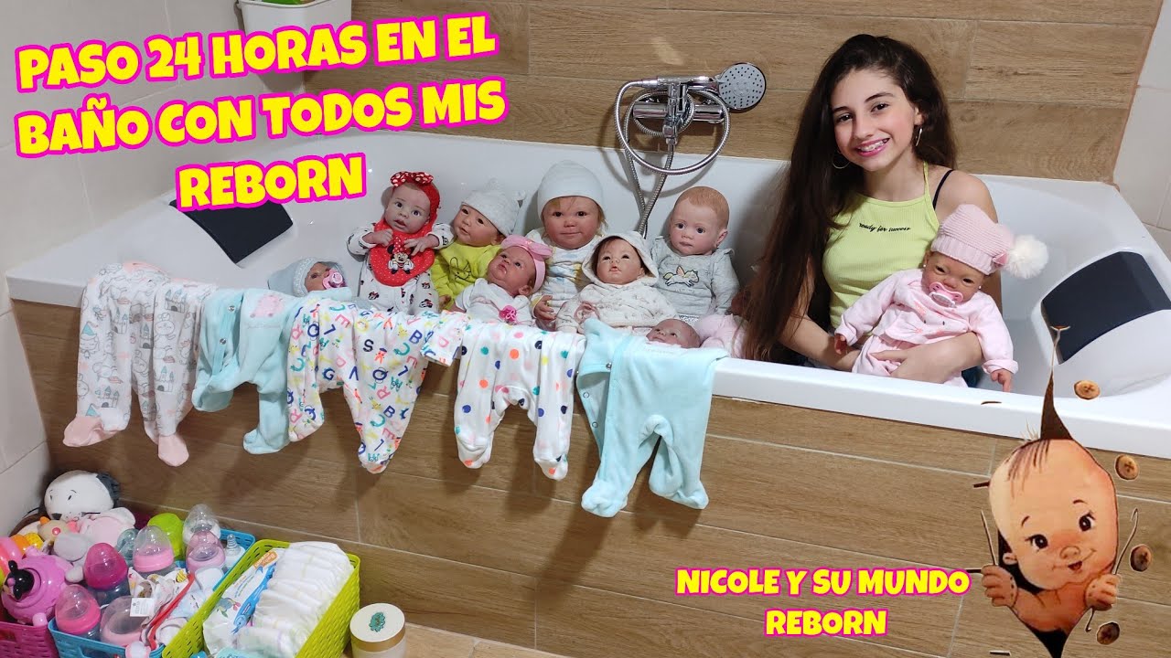 Paso 24 horas en el baño con todos mis reborn